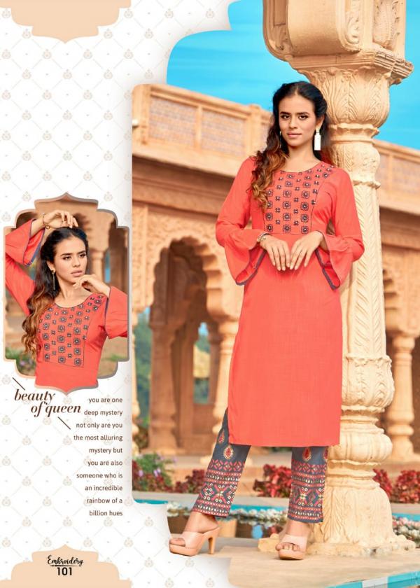 Embroidery-Rayon-Kurti-With-Bottom